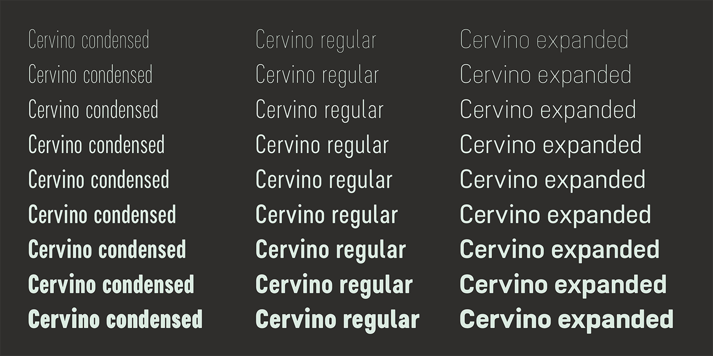 Przykładowa czcionka Cervino Condensed #5